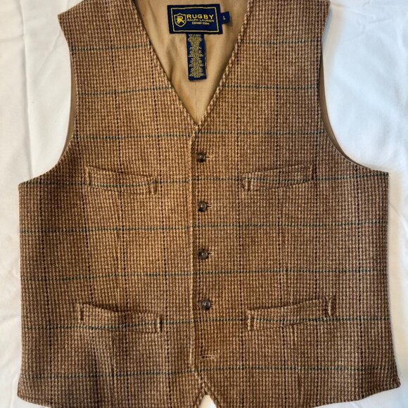 Rugby by Ralph Lauren Wool-blend Plaid Vest - Picture 8 of 10